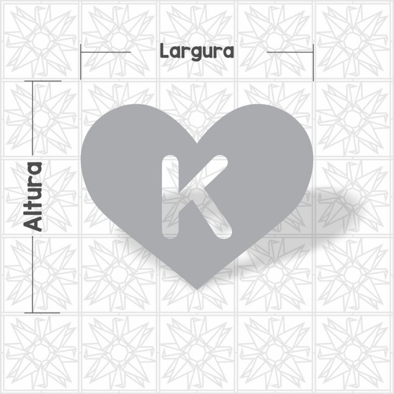 Coração Letra K Vazada