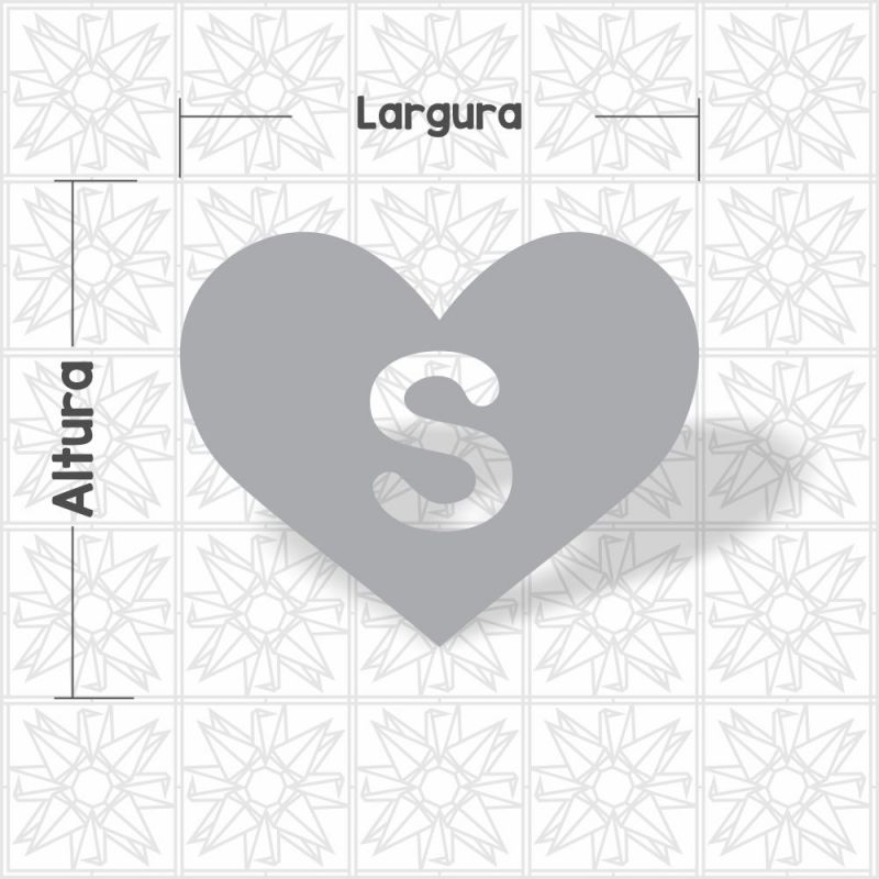 Coração Letra S Vazada