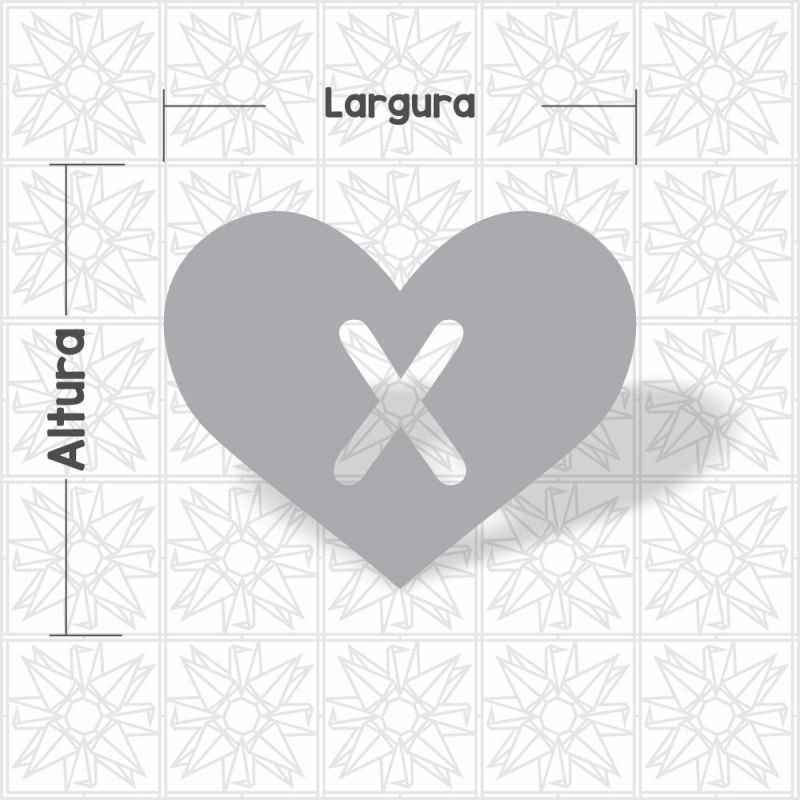 Coração Letra X Vazada