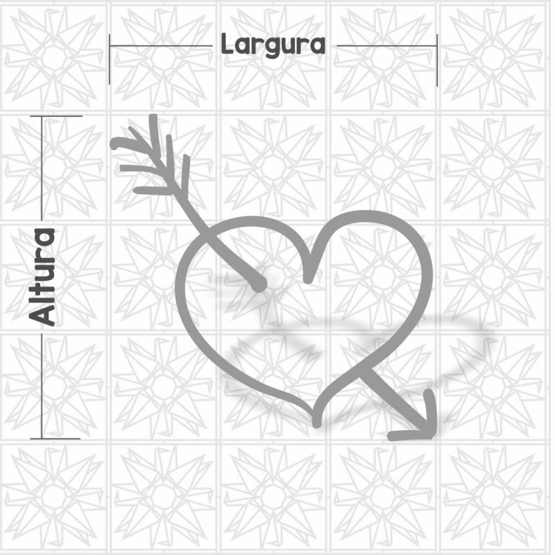 Coração Vazado com flecha