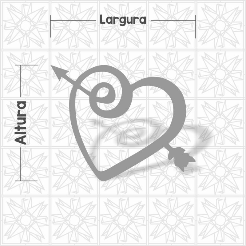 Coração vazado com flecha