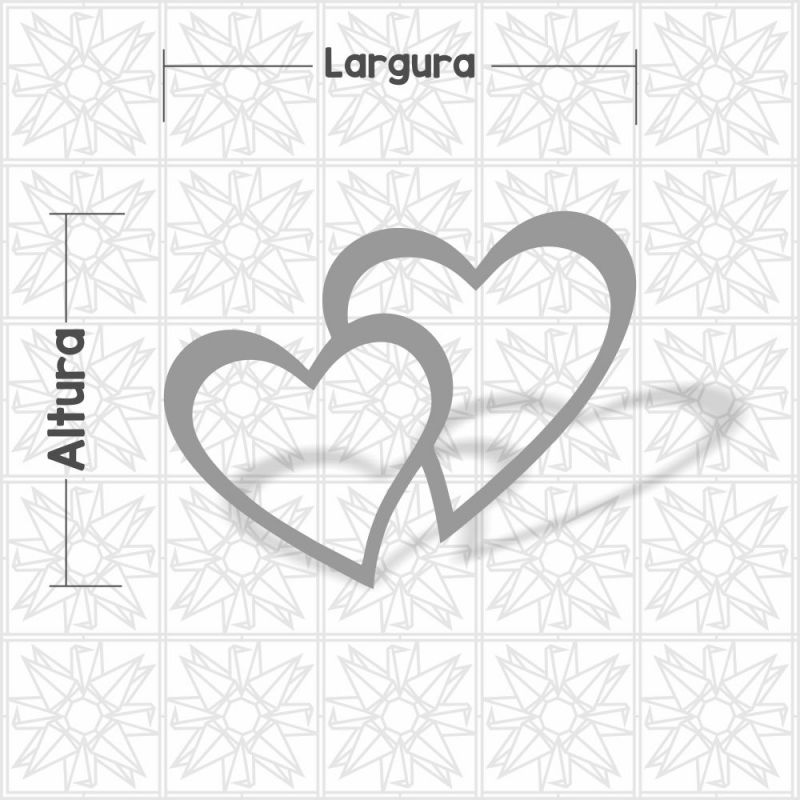 Dois corações vazados