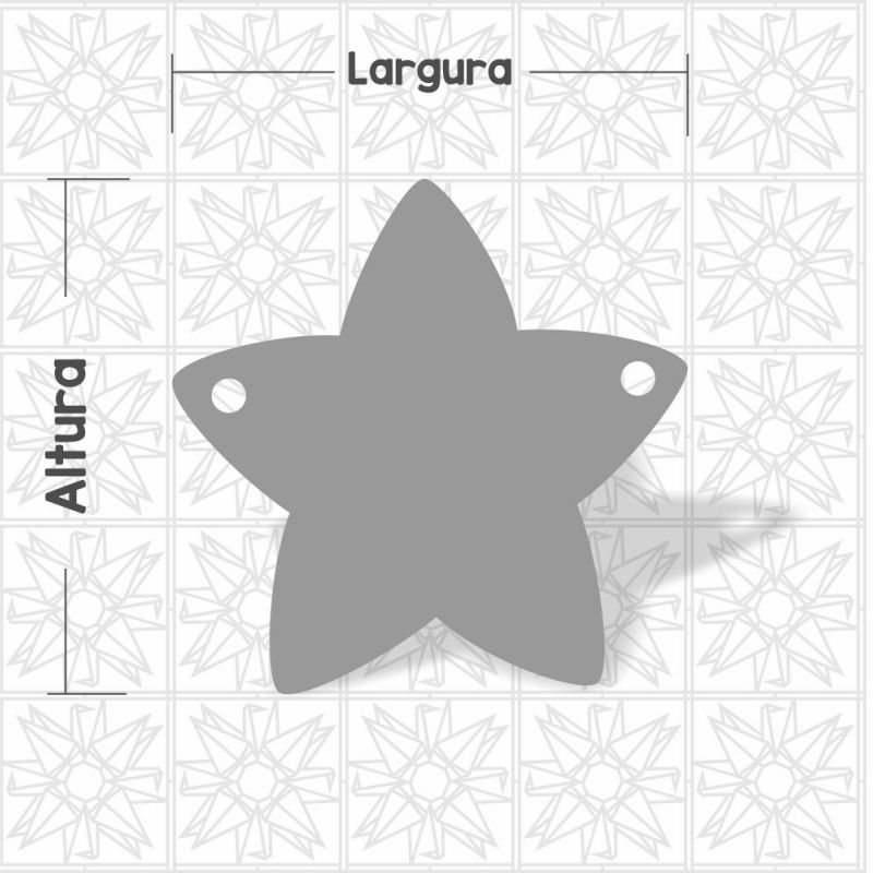 Estrela com 2 furos