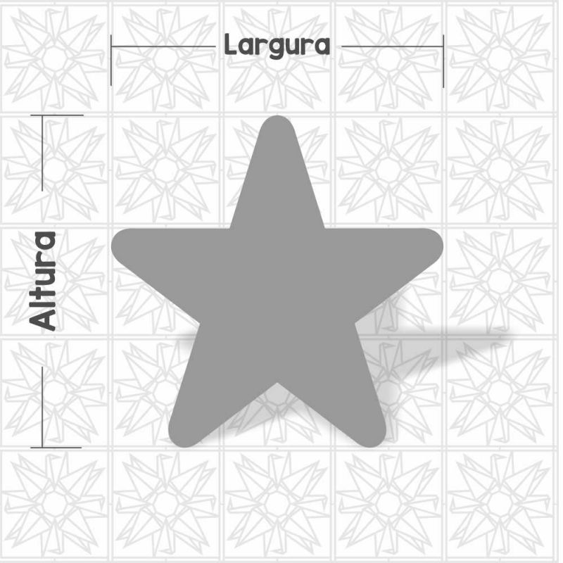 Estrela lisa - arredondada