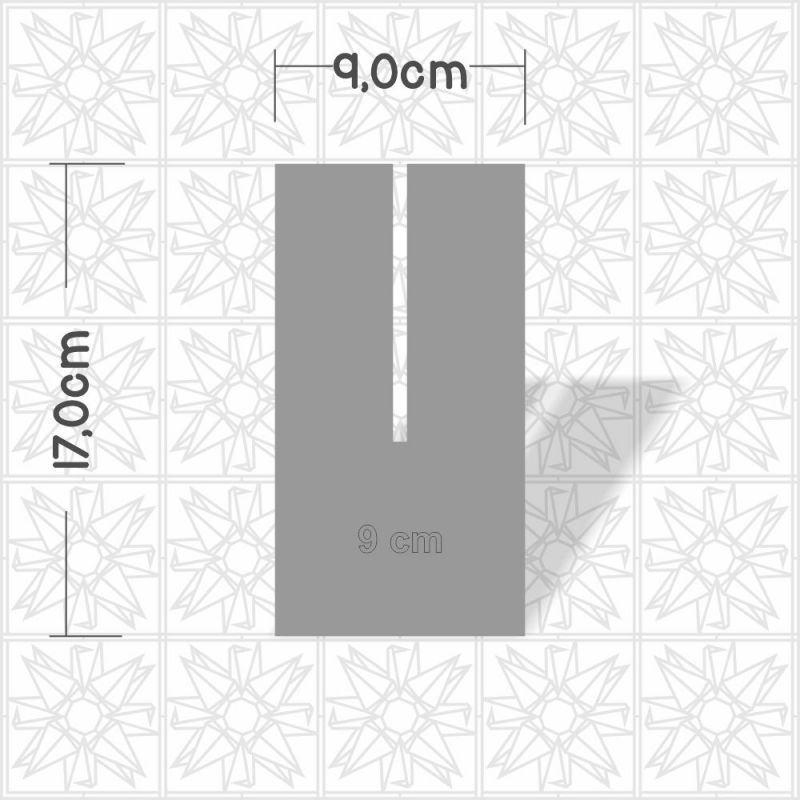 Gabarito/Molde para laço 9 cm