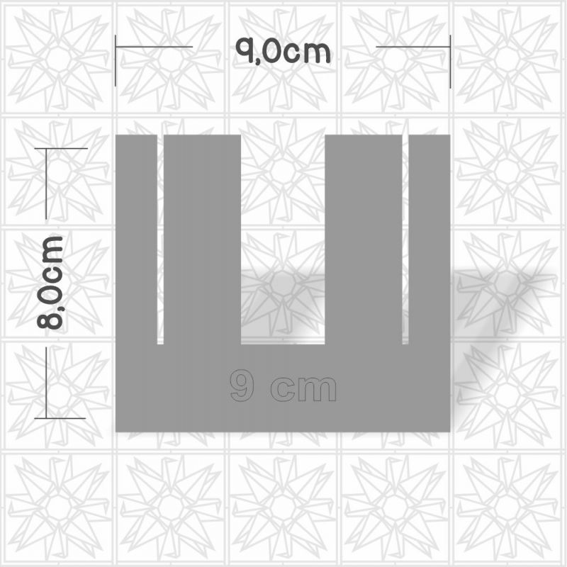Gabarito/Molde para laço 9cm