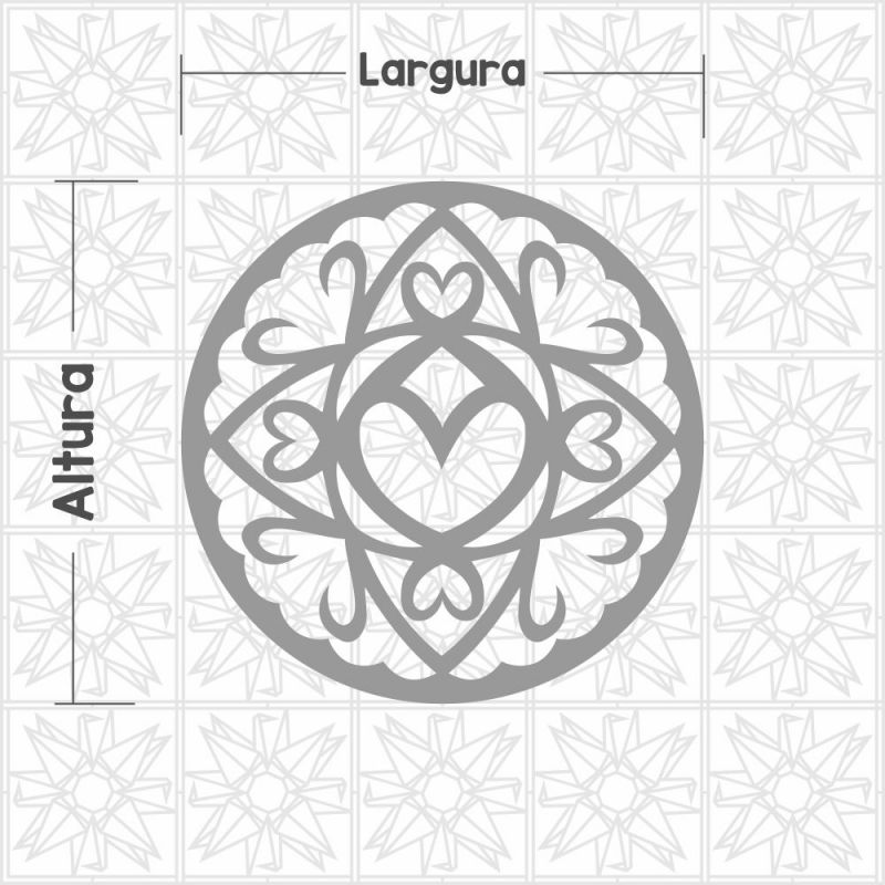 Mandala Abstrata Corações