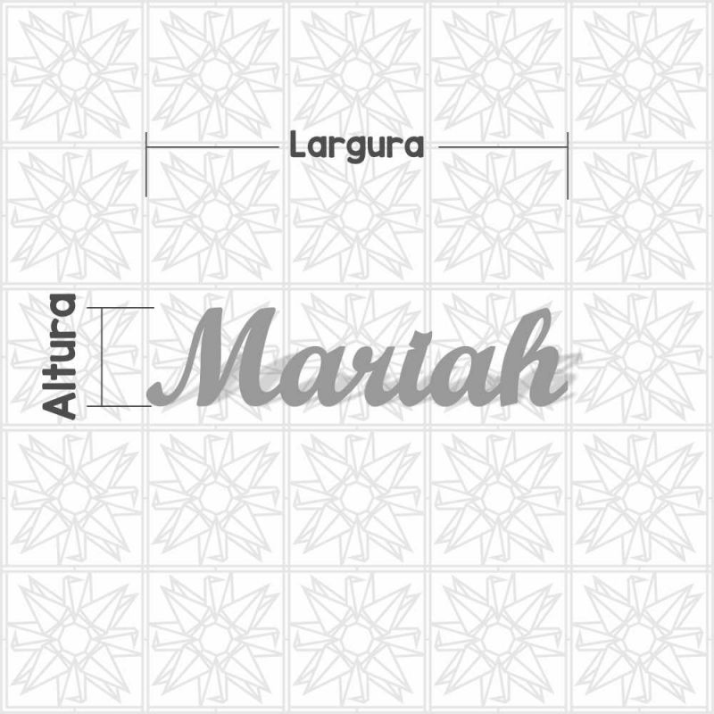 nome Mariah cursivo