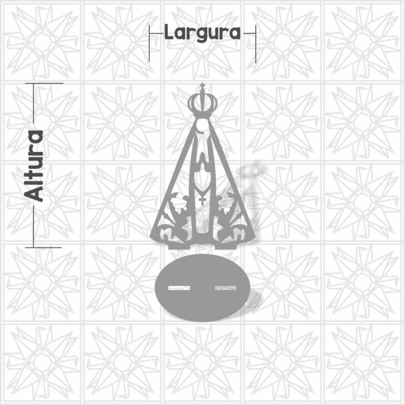 Nossa Senhora com base em MDF de 3mm cru