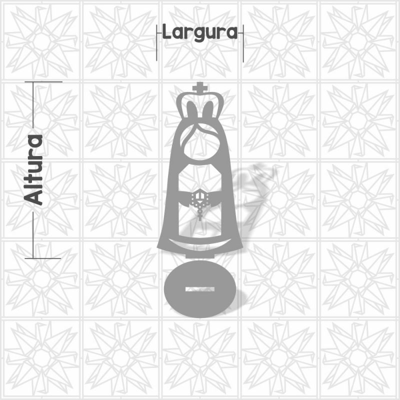 Nossa Senhora com base em MDF de 3mm Cru