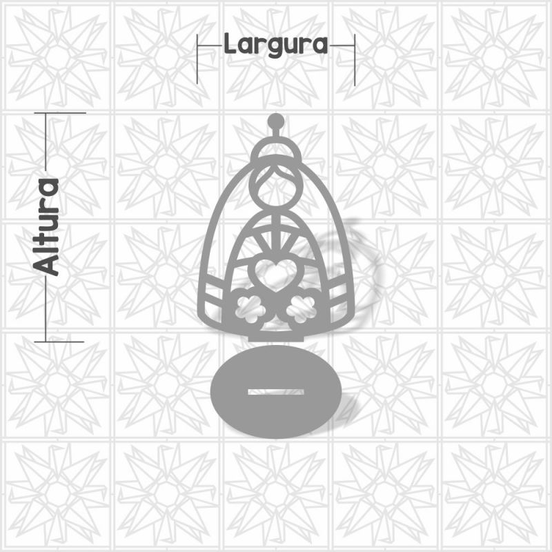 Nossa Senhora com base em MDF de 3mm cru