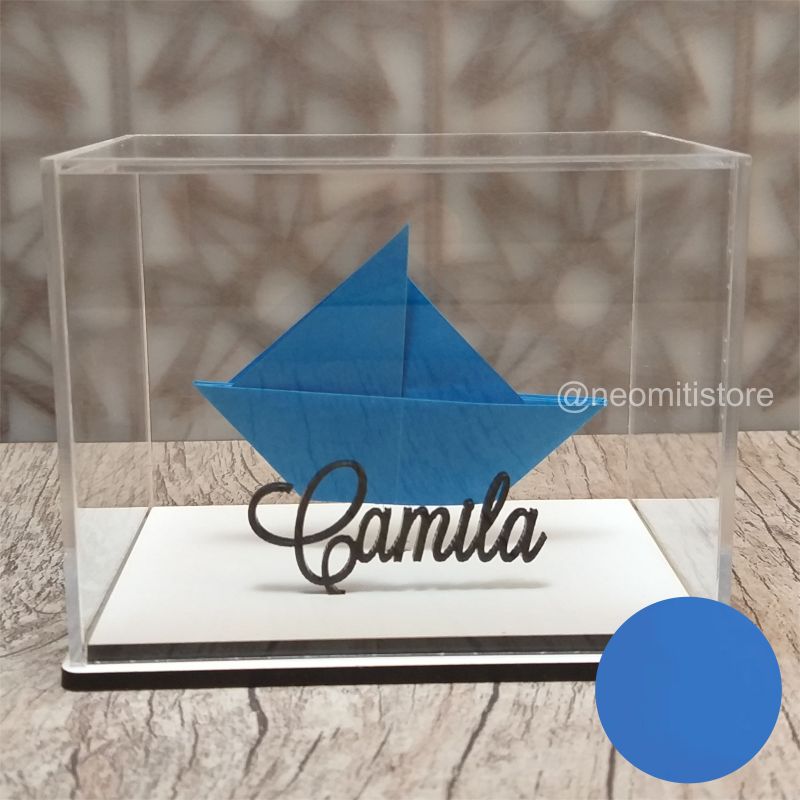 Origami Barco - Azul