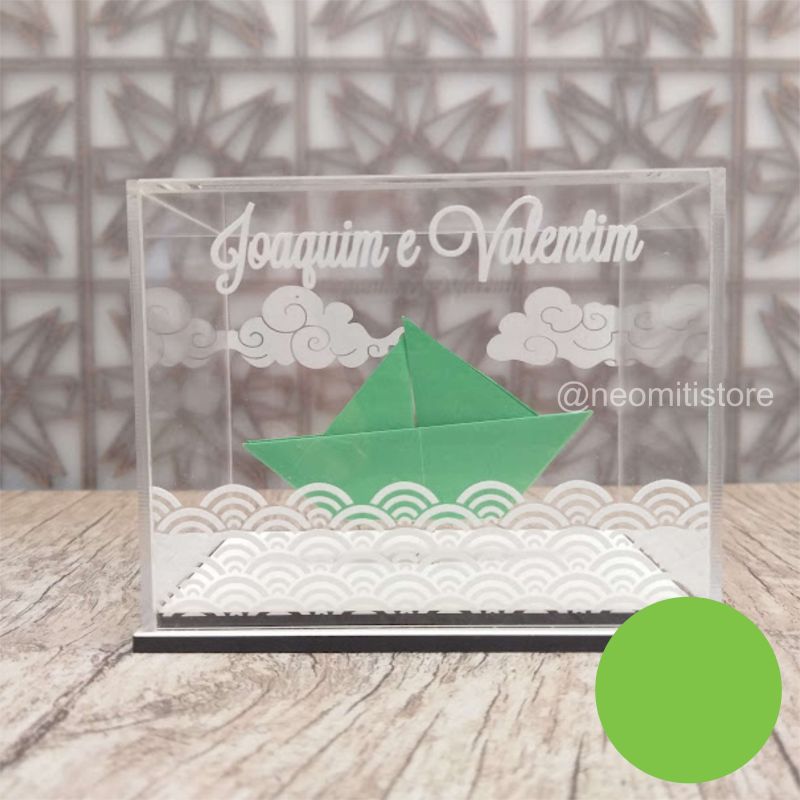 Origami Barco - Verde