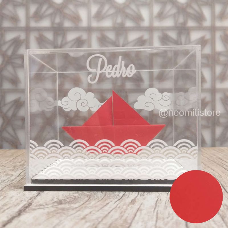 Origami Barco - Vermelho