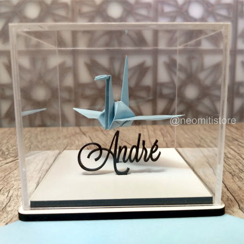 Origami Tsuru - Azul claro