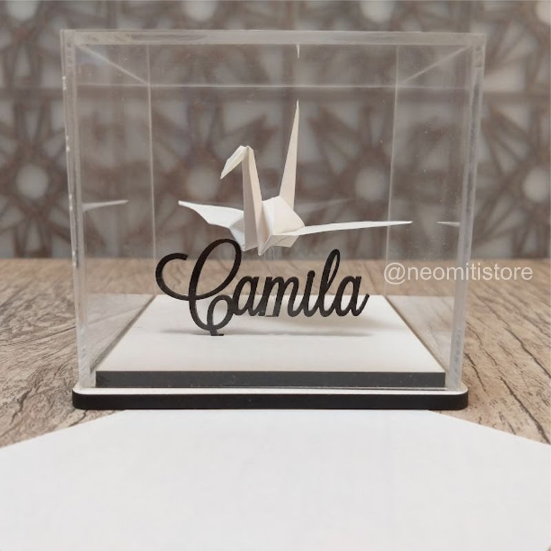 Origami Tsuru - Branco Liso