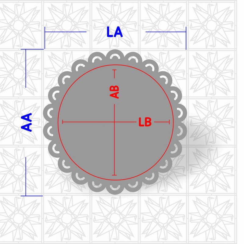 Placa decorativa circular