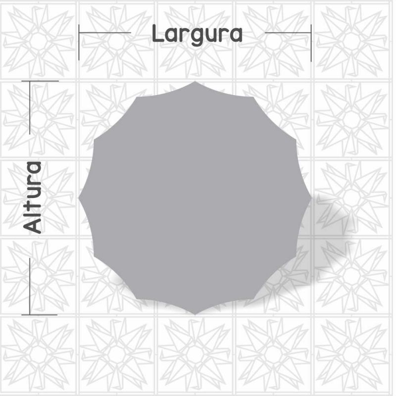 Placa decorativa circular irregular