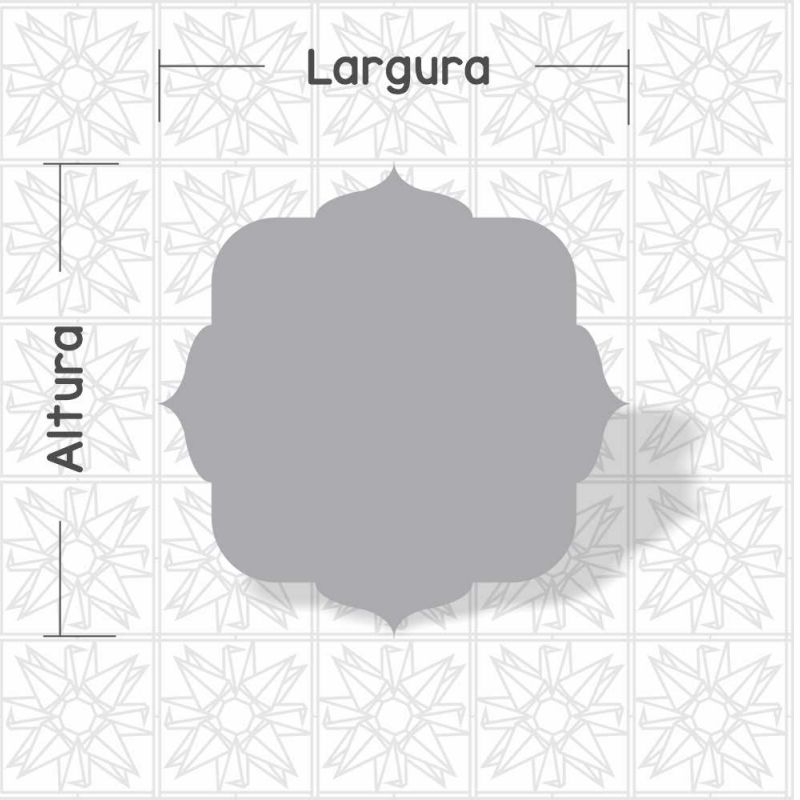 Placa decorativa circular irregular