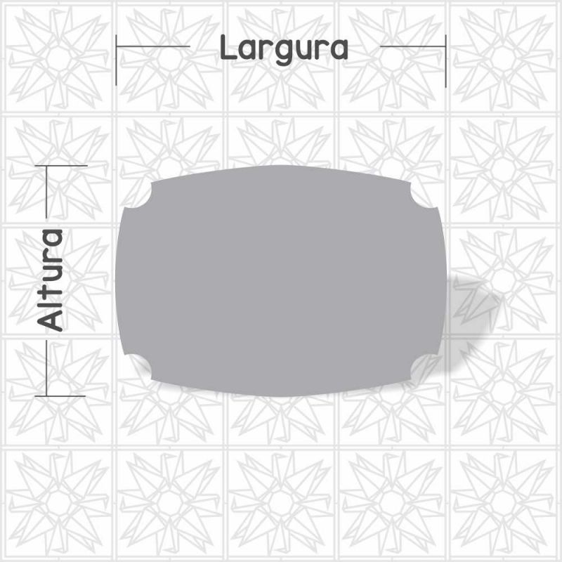 Placa decorativa lisa