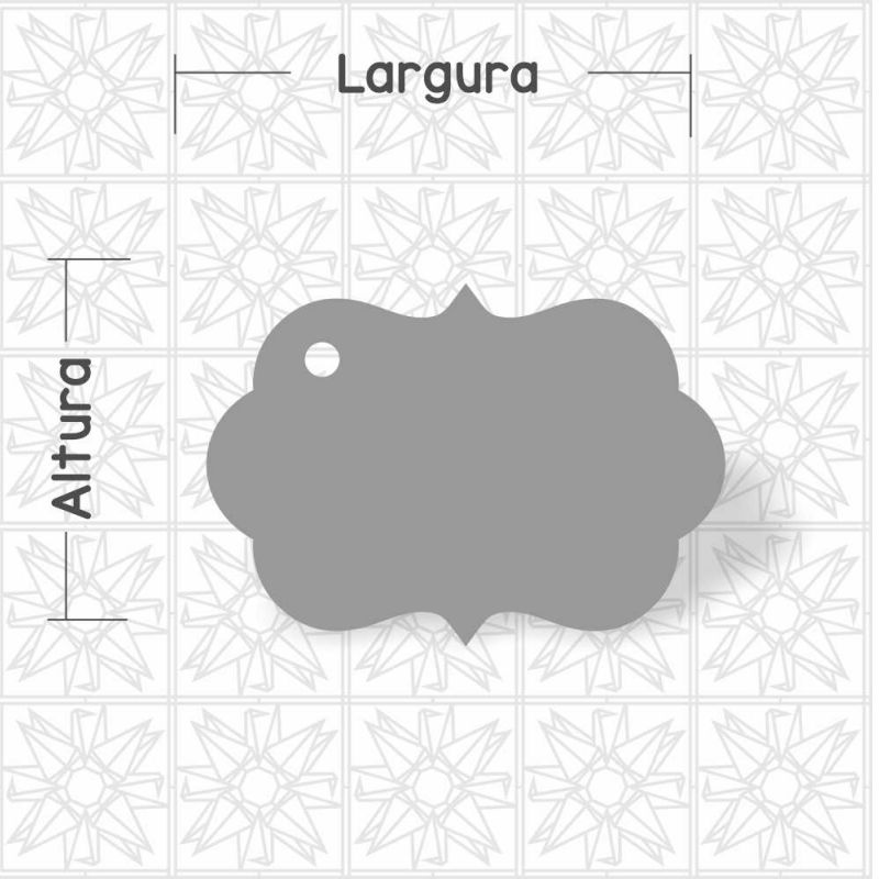 Placa decorativa lisa com um furo