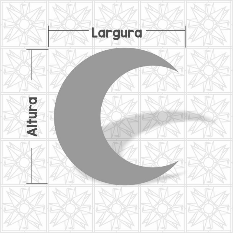 Placa decorativa lua