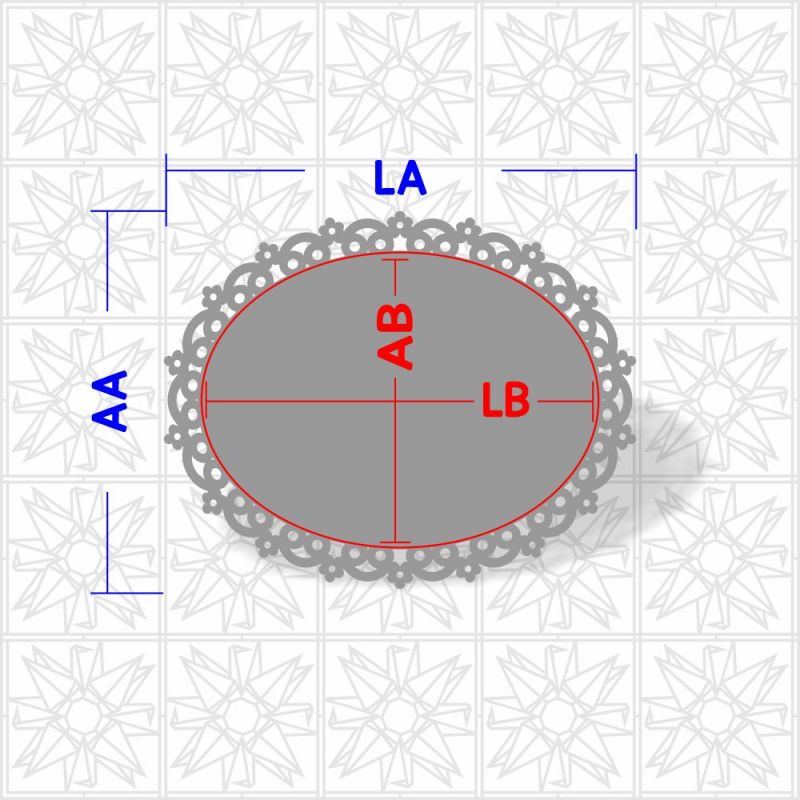 Placa Decorativa Oval com Flores