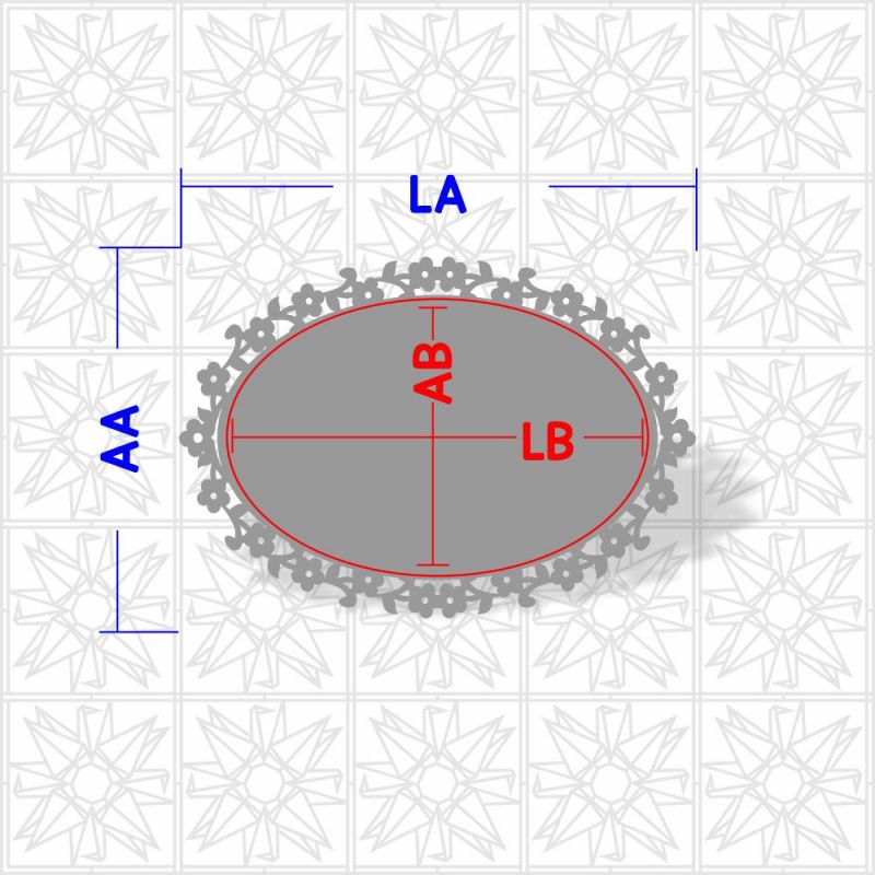 Placa Decorativa Oval com Flores