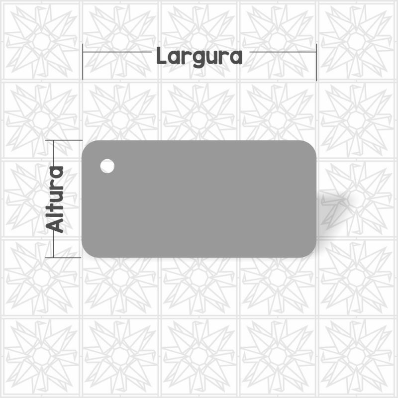 Placa Retangular com 1 furo