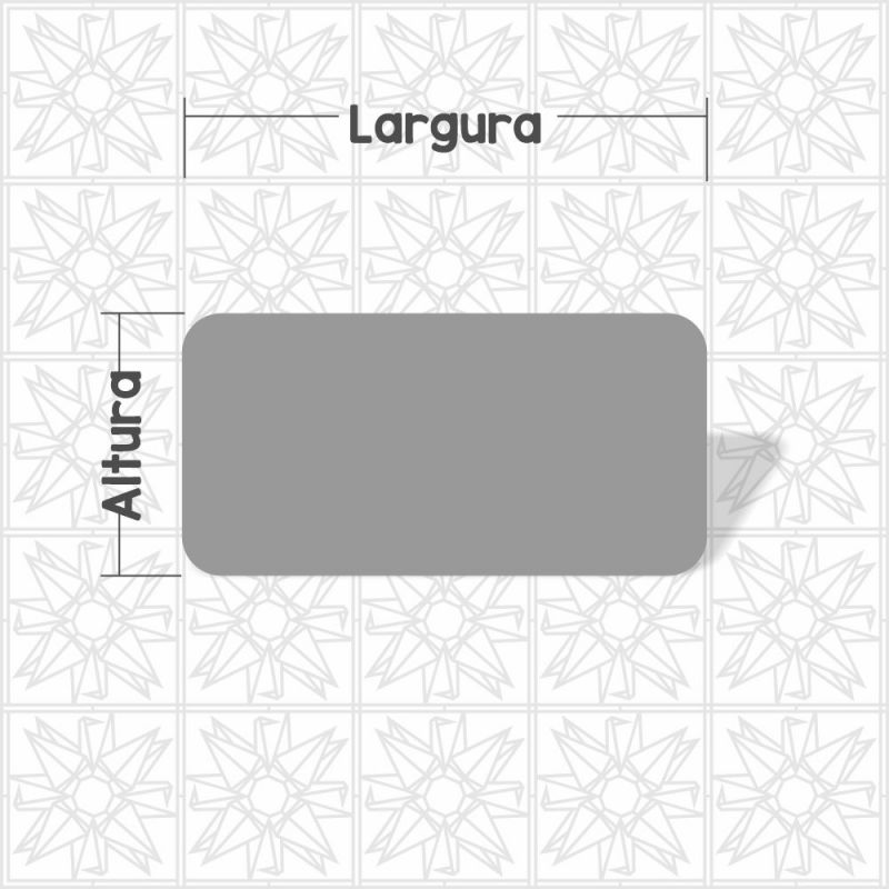 Placa Retangular com canto arredondado