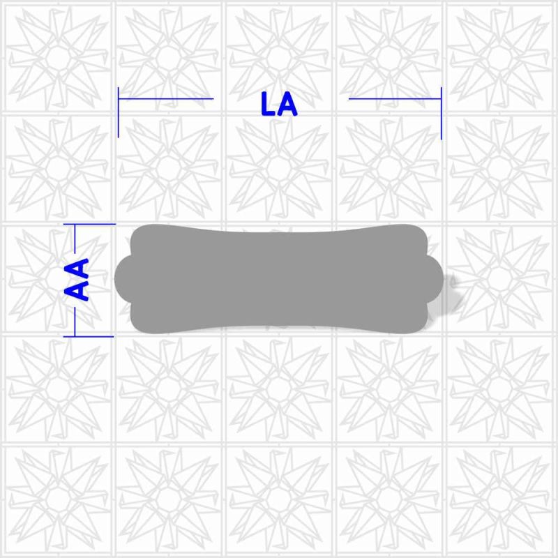 Placa retangular lisa irregular