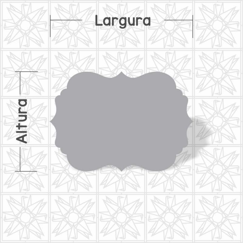 Placa retangular lisa irregular