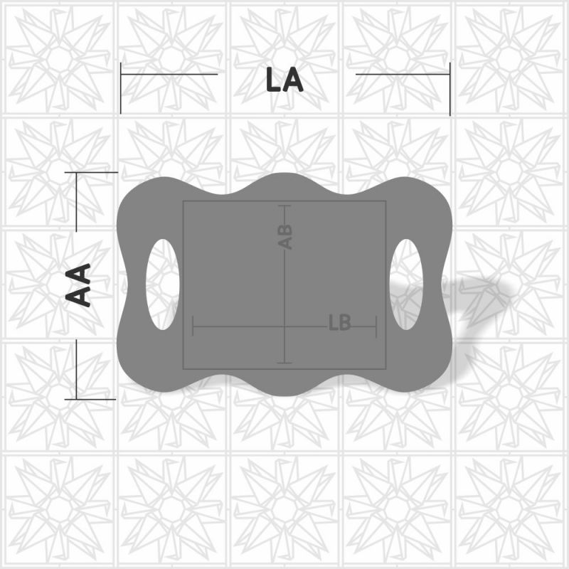 Placa Retangular Ondulada