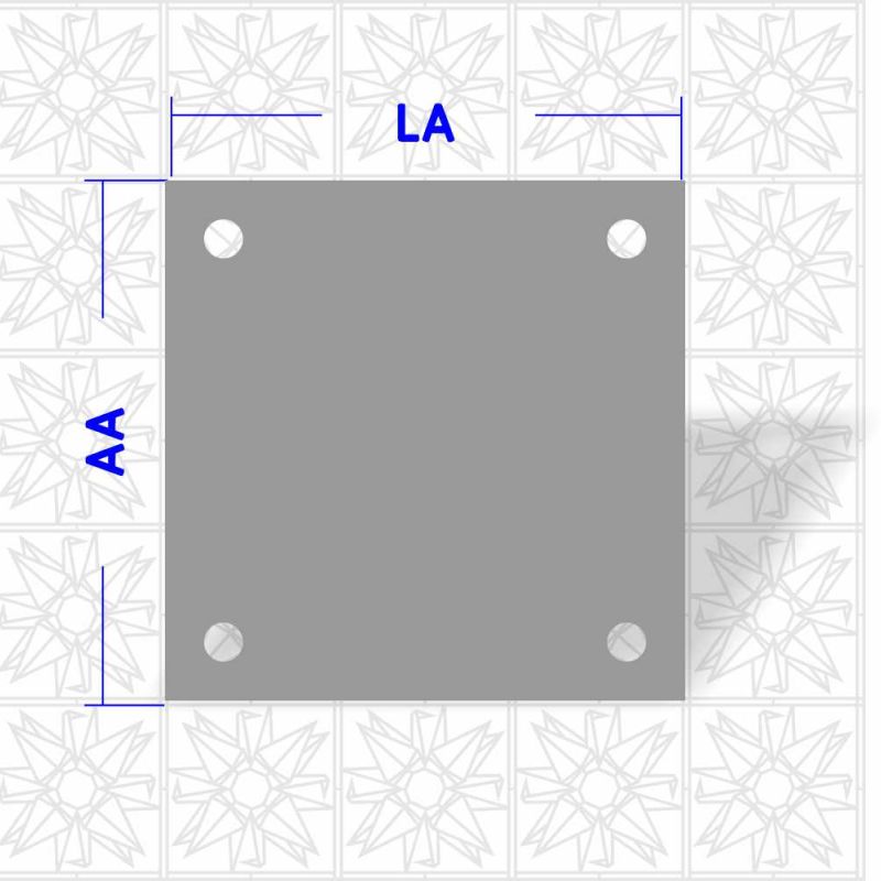 Quadrado com 4 furos
