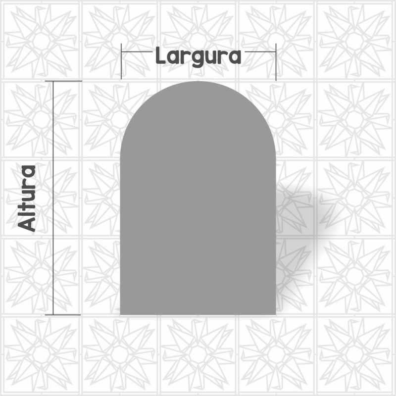 Retângulo com semi circulo