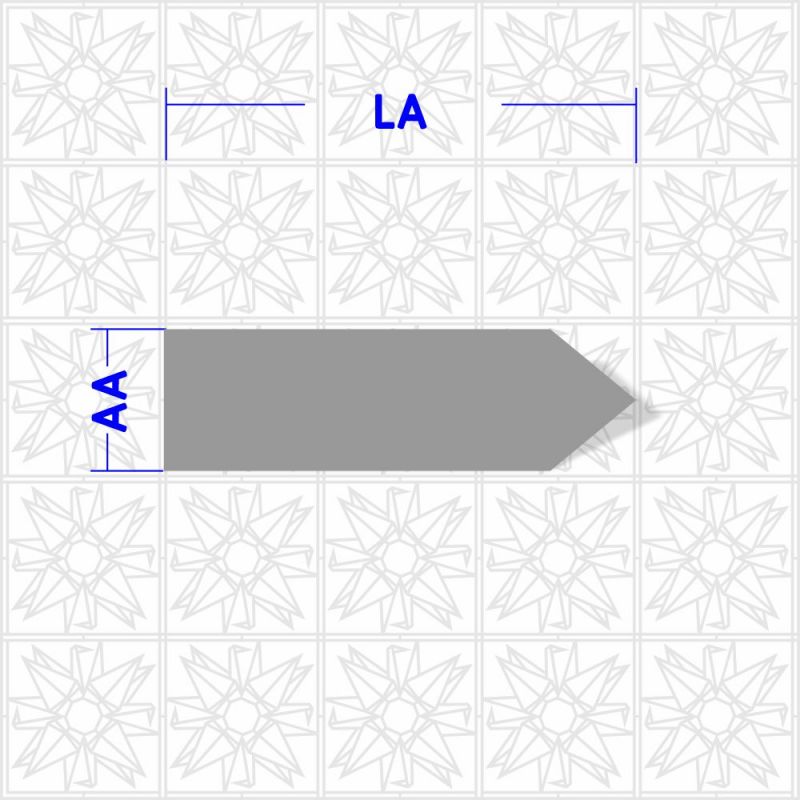 Seta retangular lisa