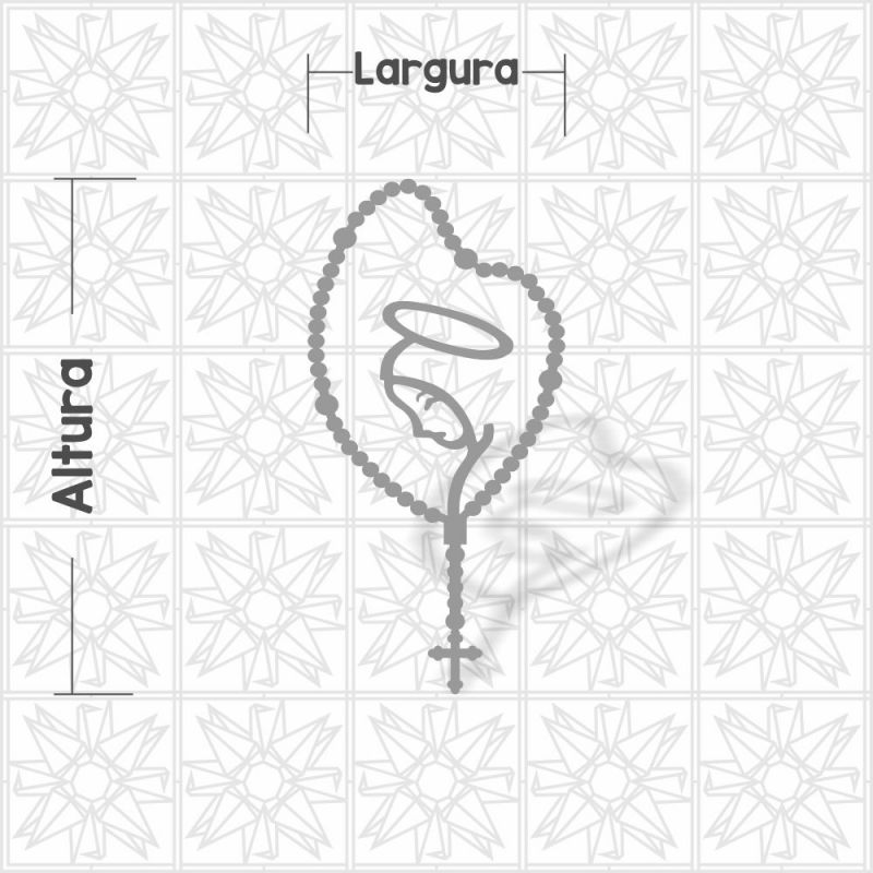 Terço Maria - Cruz trabalhada