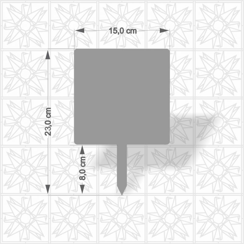 Topo de bolo - Quadrado com haste