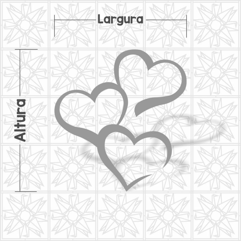 Três corações vazados