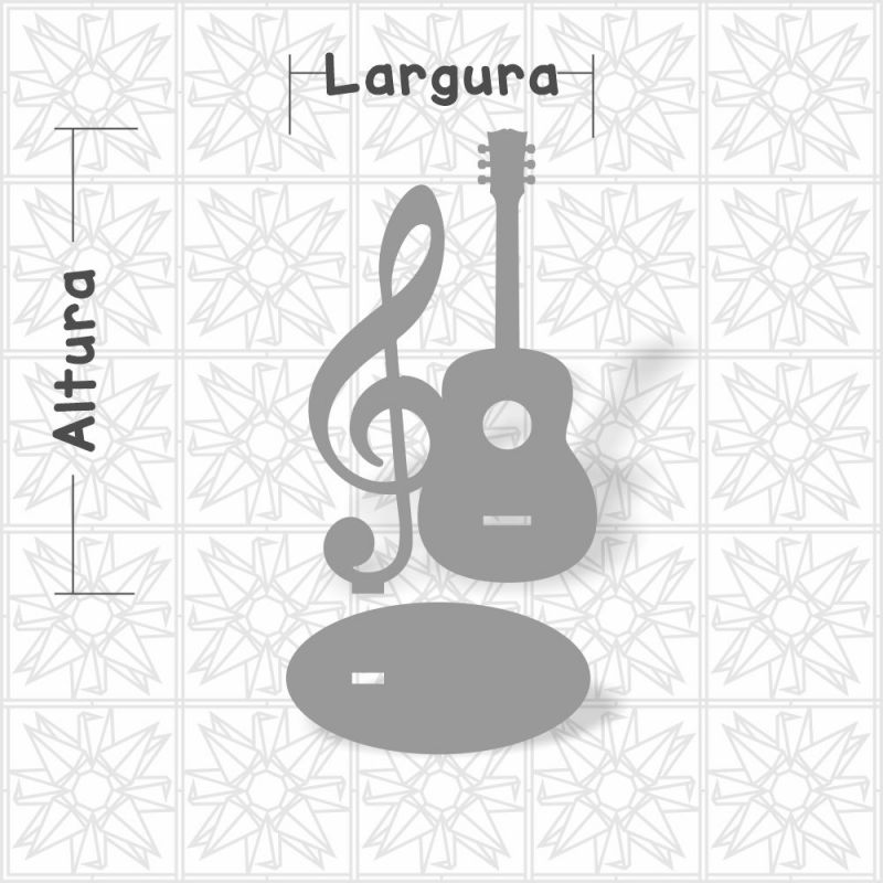 Violão e clave com base